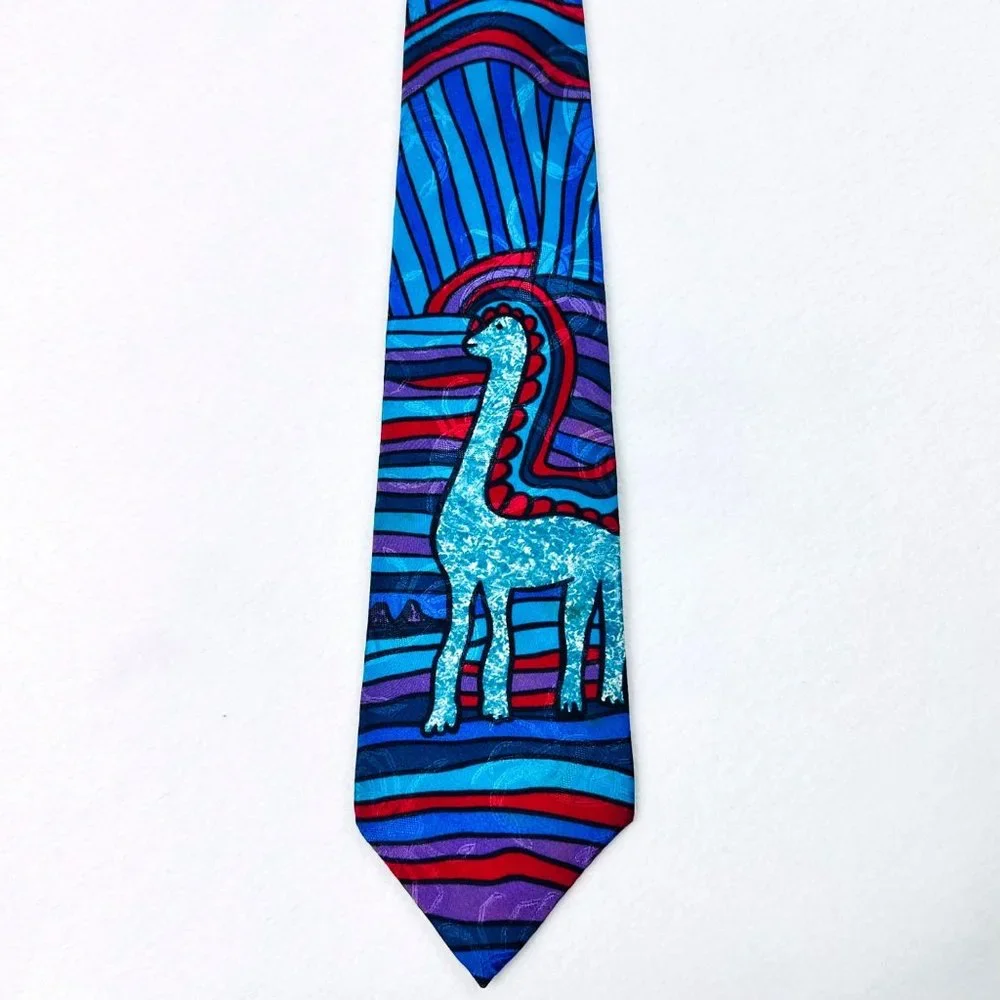 Vintage Desert Designs Italian Silk Art to Wear Necktie